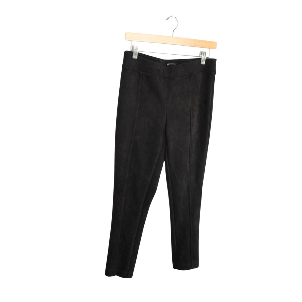 Andrew Marc Black Pull On‎ Suede Look Microfiber Leggings Womens Medium